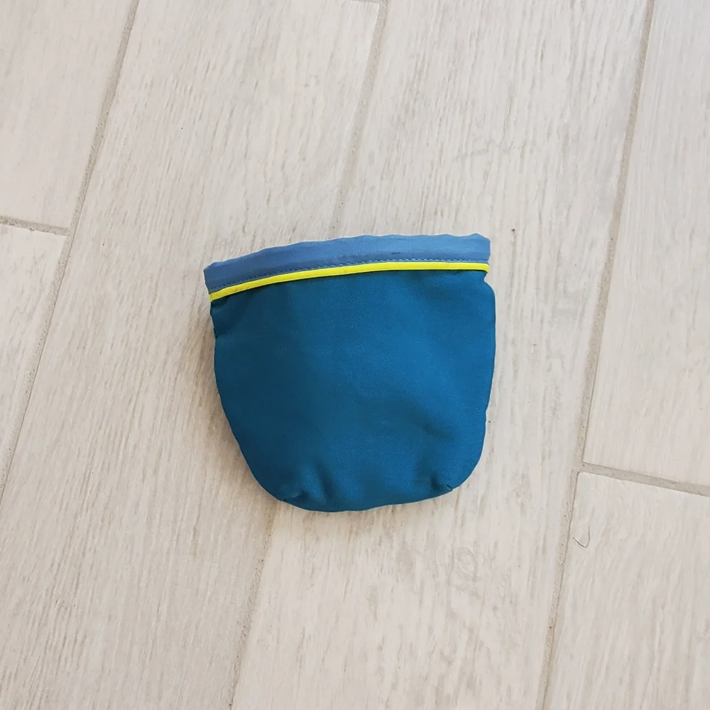 Light blue and turquoise treat pouch with zipper